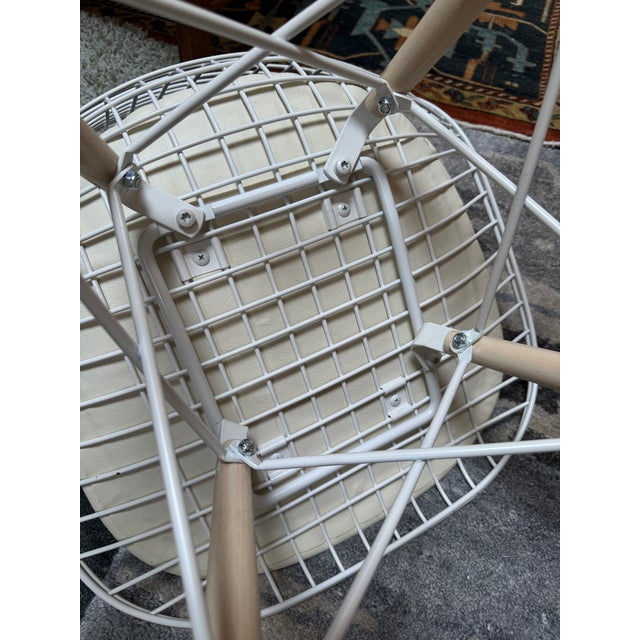 Eames Style Wire Back With Eiffel Base Side Chair For Sale - Image 9 of 12