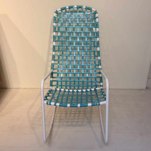 1960s Mid Century Modern Brown Jordan Teal High Back Rocker Chairish