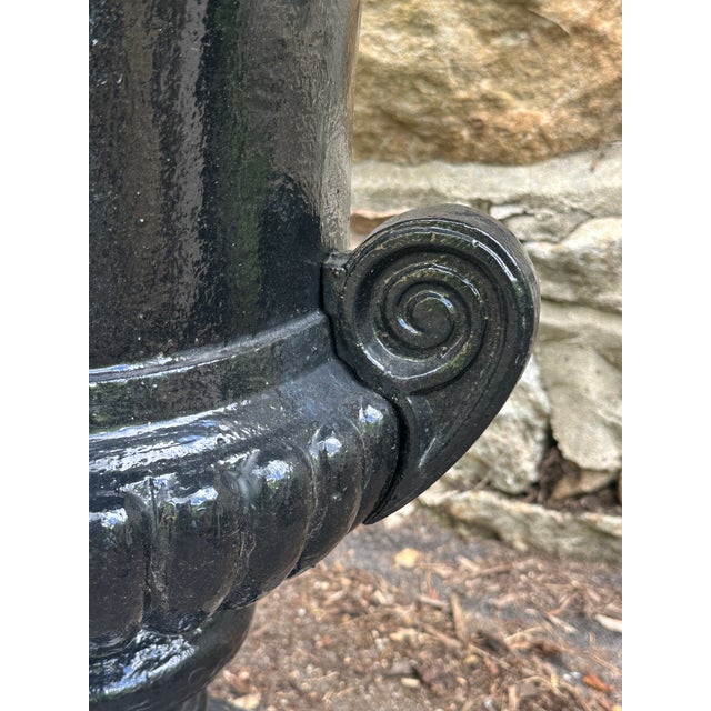Late 20th Century Cast Iron Haddo House Urn in the Style of William Adam of Scotland For Sale - Image 12 of 14