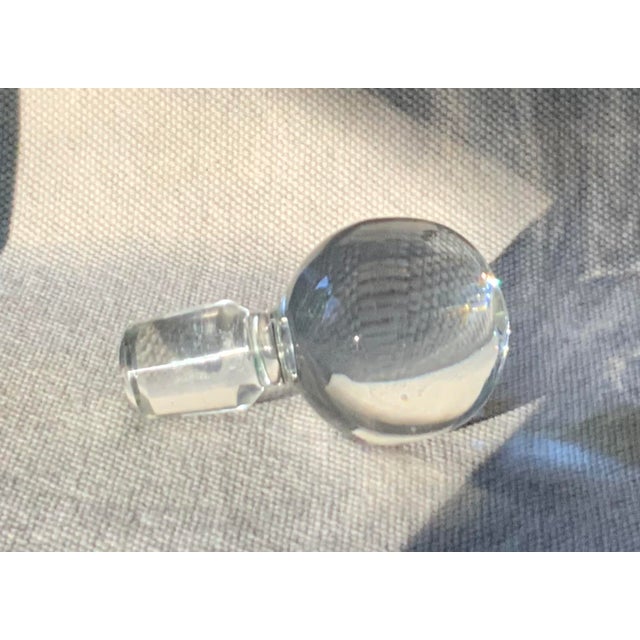 Green Mid 19th Century Large Antique German Emerald Green Cut-to-Clear Crystal Decanter For Sale - Image 8 of 18