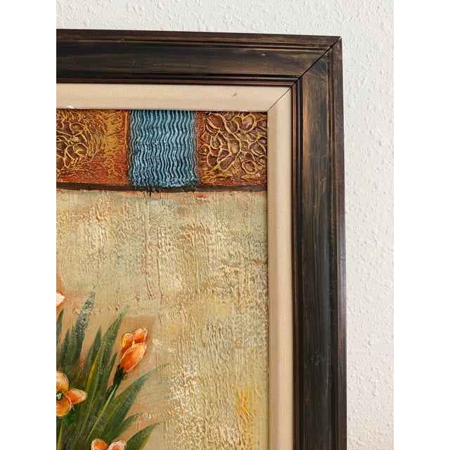 Original Floral Oil Painting “Golden Bloom” by Alena Kalen Framed Textured, Coa For Sale - Image 12 of 13