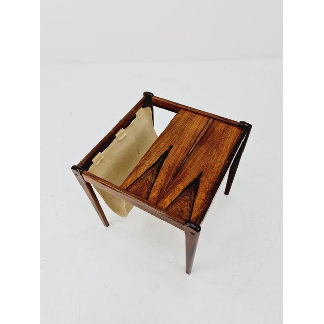 Mid-Century Danish Side Table with Magazine Rack, 1960s For Sale - Image 5 of 11
