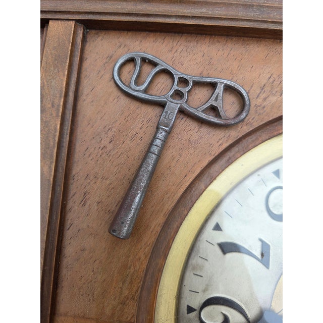 Antique Franzl Junghahnel Leipzig Germany Wall Clock Chimes For Sale - Image 17 of 18