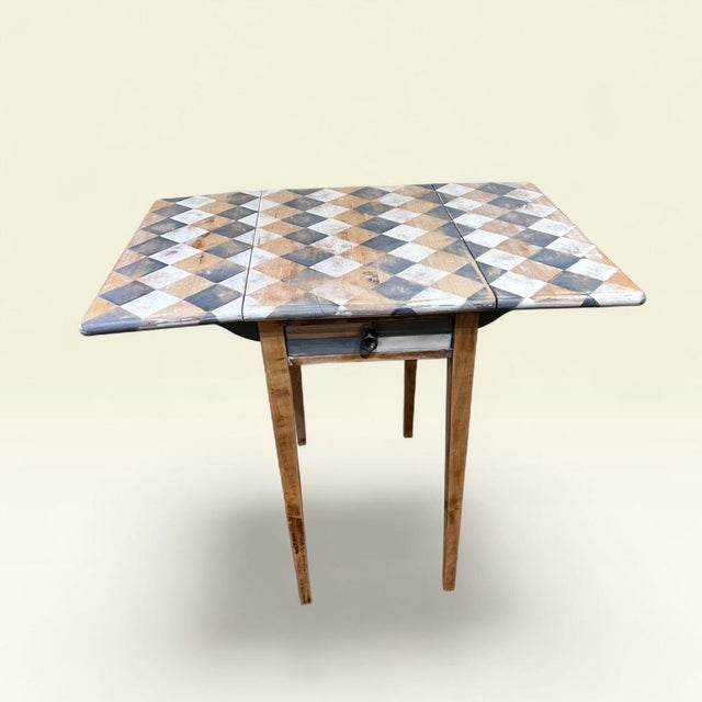 Brown Extendable Italian Table with Diamond Pattern, 1980s For Sale - Image 8 of 8