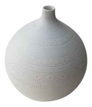 Large Bisque Porcelain Ball Vase by Hans Achtziger for Hutschenreuther, 1960s