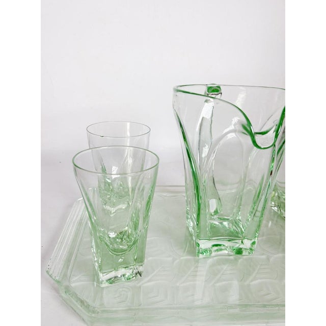 Glass Set Tray, France, 1940, Set of 6 For Sale - Image 4 of 11