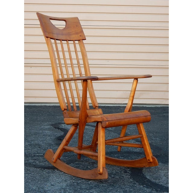 Mid-Century Modern 1930's Modernist Rocking Lounge Chair by Scandinavian Designer Herman De Vries For Sale - Image 3 of 11