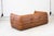 Vintage Two-Seater Togo Sofa with Arms in Brown Pine Leather by Michel Ducaroy for Ligne Roset, 1970s For Sale - Image 5 of 18
