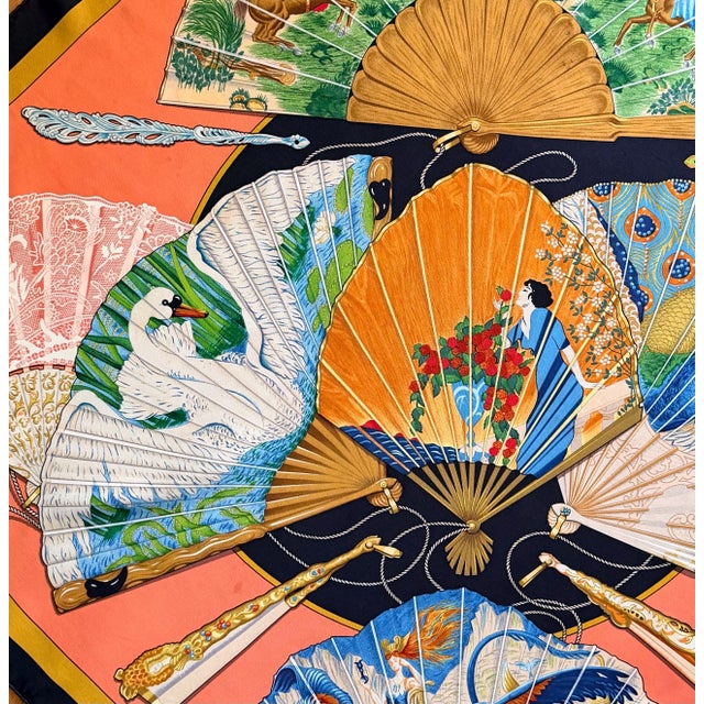 HERMES BRISE de CHARME silk scarf designed by abadie Julie 1993 For Sale - Image 11 of 15