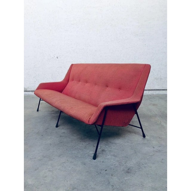 1950s S12 Model 3-Seat Sofa by Alfred Hendrickx for Belform, Belgium, 1958 For Sale - Image 5 of 18