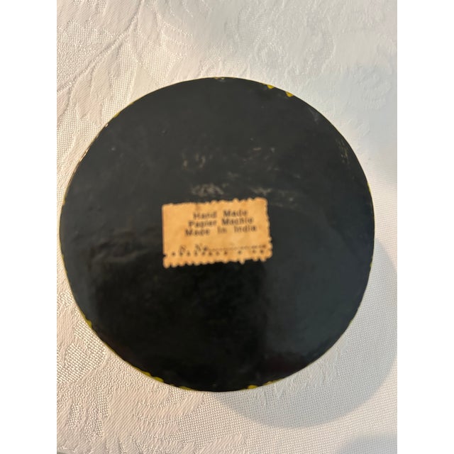 1970s Vintage Kashmiri Paper Mache Box For Sale - Image 5 of 5