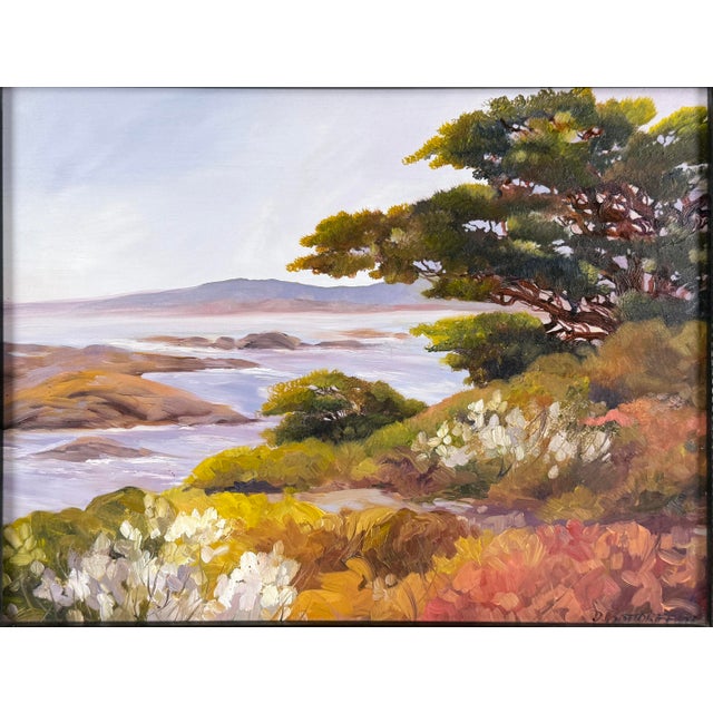Near Point at Carmel by the Sea California by Dee Botorff "Monterey Cypress" painting on panel by Dee Bottorff...