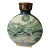 Mid-Century Modern Abstract Teal Mountain Scape Ceramic Art Decanter For Sale