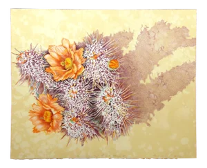 Genevieve Reckling "Sandra Suite-Desert Flower II" Hand Signed Lithograph Art