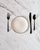 Contemporary Set of 8 Minimalist "Variation 1 Dé" Dessert Plates by Ann Demeulemeester for Serax, in White Glazed Porcelain With Organic Black Border For Sale - Image 3 of 11