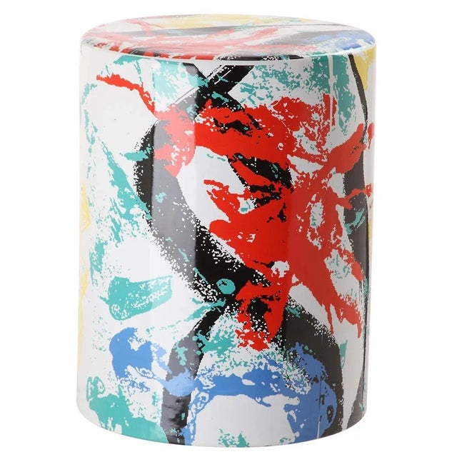 Modern April Garden Stool in Multi For Sale - Image 3 of 3