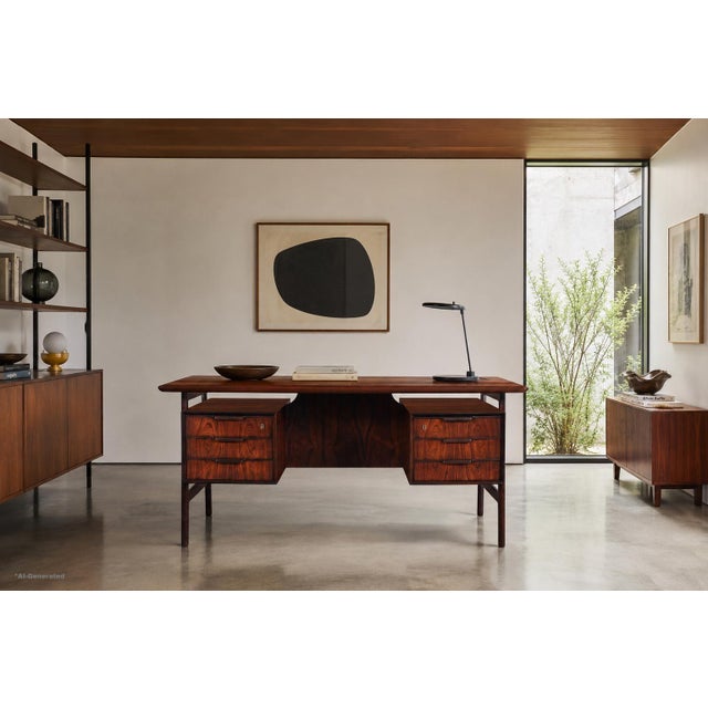 Designed by renowned Danish furniture designer Gunni Omann for Omann Jun Mobelfabrik in Denmark during the 1960s, this...