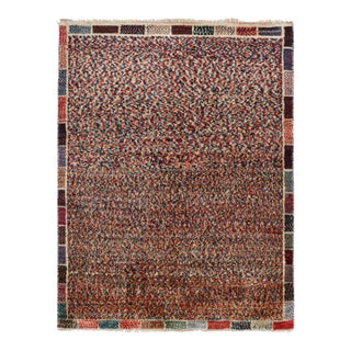 Vintage Gabbeh Tribal Rug in Polychromatic Striae and Dots Pattern - Rug & Kilim For Sale