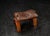 Moroccan Camel Saddle Stool in Stained Wood with Brass and Leather, 1980s For Sale - Image 6 of 18