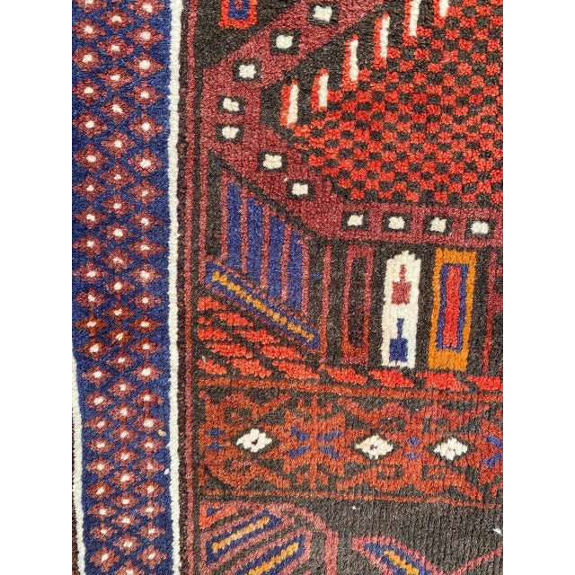 Vintage Baluch Afghan Rug For Sale - Image 6 of 18