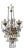 Italian Tiered Tole White Roses Murano Drops Chandelier, Circa 1930 For Sale