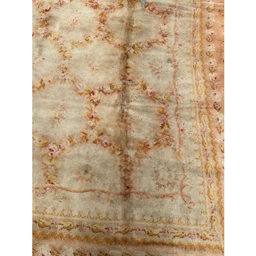French Distressed Savonnerie Carpet, 1890s-1910s For Sale - Image 4 of 18