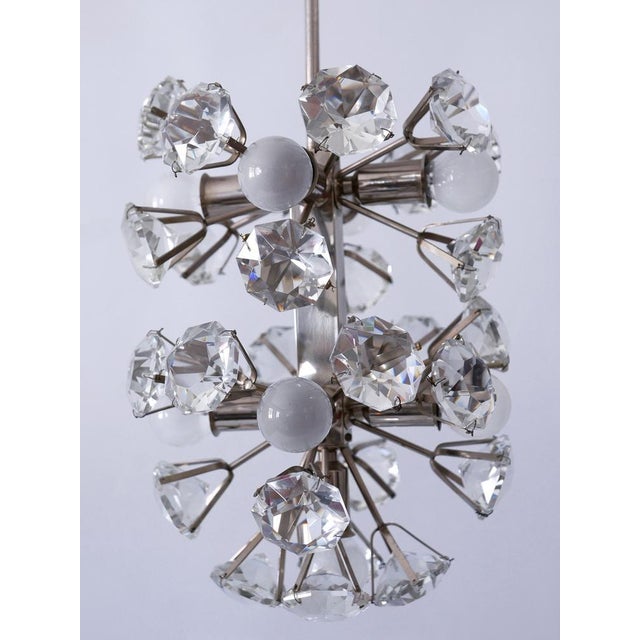 Silver Diamond Shape Crystal Glass Chandelier by Bakalowits & Sons for Bakalowits & Söhne For Sale - Image 8 of 18