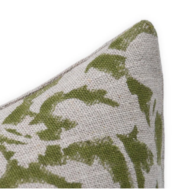 Not Yet Made - Made To Order Fabdivine Handmade Block Print Thick Linen 20x20 Inch Pillow Cover- Sulit For Sale - Image 5 of 5