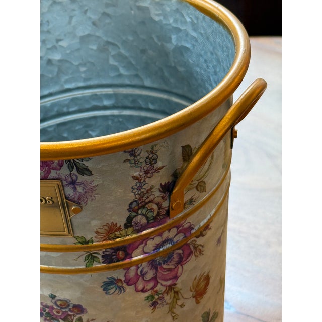 Mackenzie Childs Galvanized Metal Flower Market Vase For Sale In San Francisco - Image 6 of 12