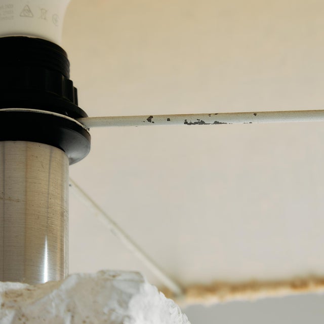 Beige Brutalist Concrete Table Lamp For Sale - Image 8 of 11