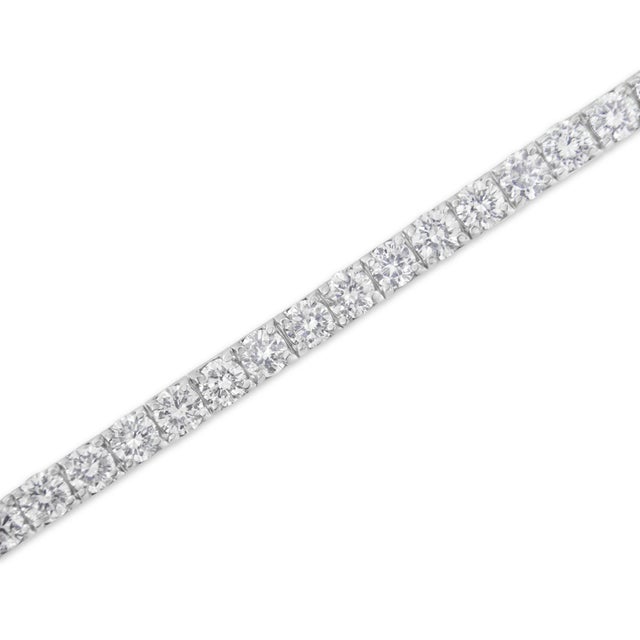 Haus of Brilliance IGI Certified 8.0 Cttw Diamond 14K White Gold Classic 7” Tennis Bracelet (H-I Color, I1-I2 Clarity) For Sale - Image 4 of 6