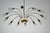 Large Mid-Century Italian Sputnik Brass Chandelier with Satin Glass, 1950s For Sale - Image 6 of 17
