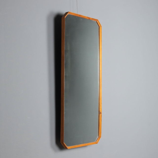 Brown Vintage Mirror with Walnut Frame, 1960s For Sale - Image 8 of 8