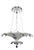 Vintage Two Tiers Upside Down Umbrella Ceiling Chandelier With Bells, White/ Blue in Arabasic Design Style For Sale