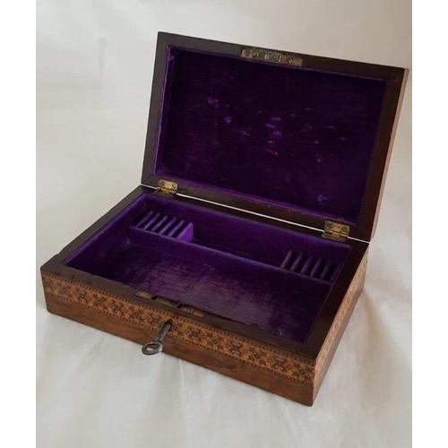 Antique Victorian Tunbridge Ware Satinwood Jewellery Box, 1850s For Sale - Image 10 of 18