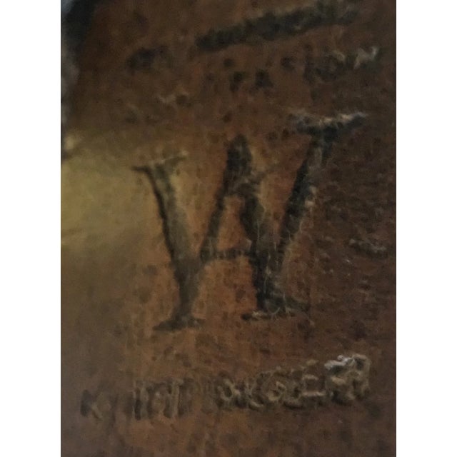 Mid 20th Century Kittinger Williamsburg Mahogany Chippendale Sofa Yellow Silk Schumacher Fabric For Sale - Image 11 of 12