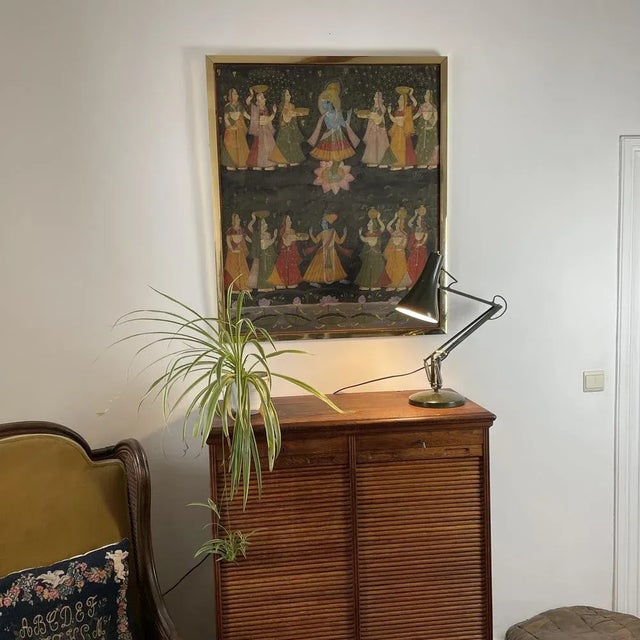 Indian Artist, Tapestry Dancers, 1900s, Oil, Framed For Sale - Image 3 of 11