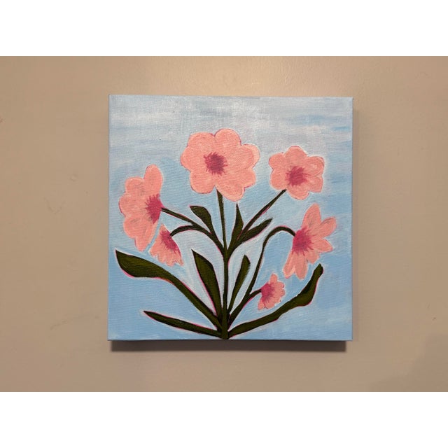 Modern Abstract Floral Acrylic Painting On Stretched Canvas 1.5” Deep Canvas, “Spring Pink,” Beautiful Soft Colors,...