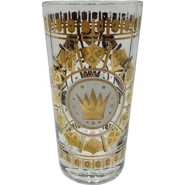 Glass Vintage Georges Briard Royal Crown Highball Glasses- Set of 4 For Sale - Image 7 of 12