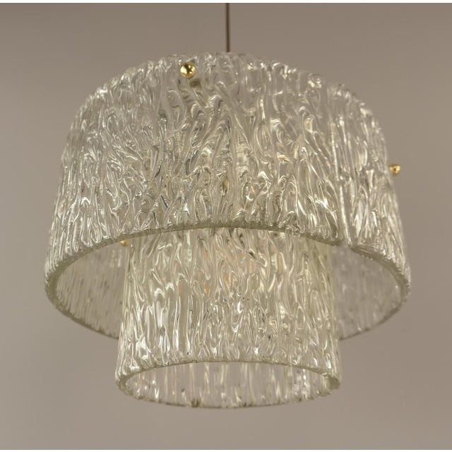 1960s Mid-Century Ceiling Lamp in Ice Glass by Jt Kalmar, Austria, 1960s For Sale - Image 5 of 8