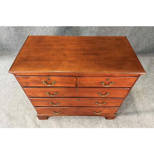 18th Century 18th Century Solid Mahogany 5-Drawer Chest For Sale - Image 5 of 12