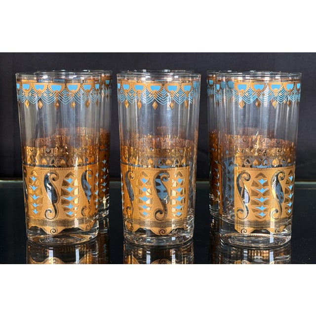 The Saratoga pattern by Culver Ltd. is one of the more striking of the 22k gold barware designs from the period, pairing...