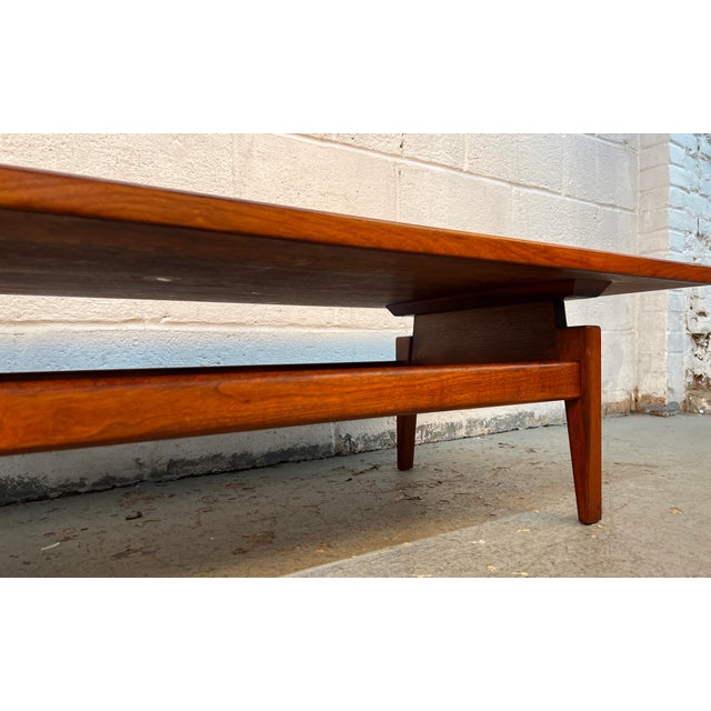 Mid-Century Walnut Coffee Table Attributed to Jens Risom For Sale - Image 11 of 17