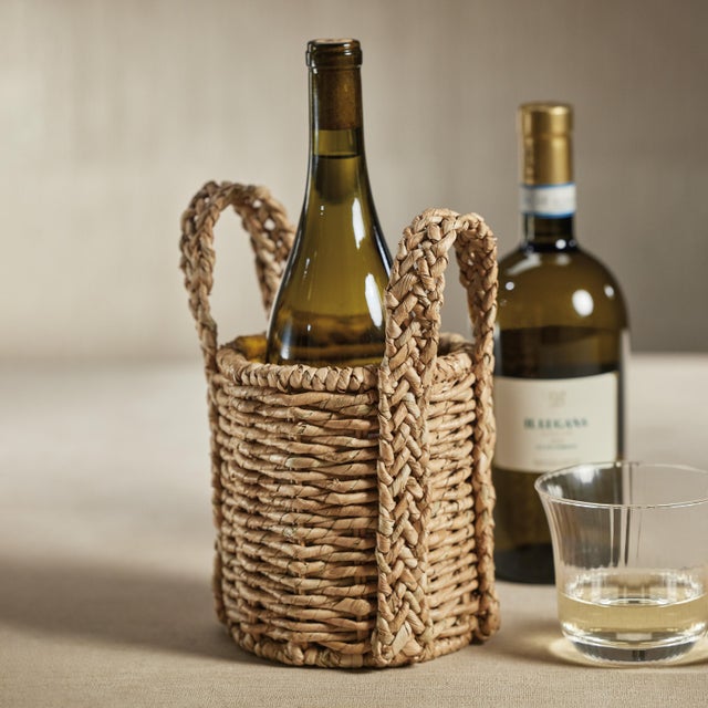Boho Chic Teramo Seagrass Wine Caddy, Set of 4 For Sale - Image 3 of 4