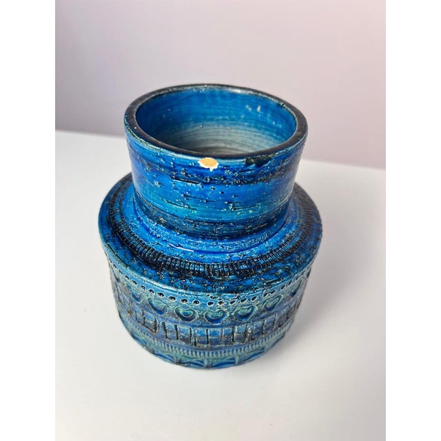 Rimini Blu Vase by Aldo Londi for Bitossi For Sale - Image 6 of 11