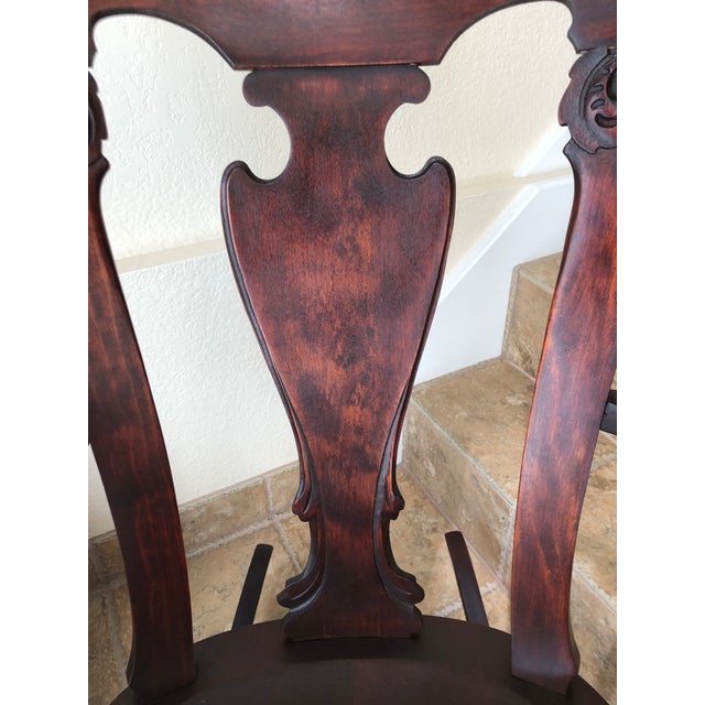 Jacobean Colonial RevivalInspired Carved Rocking Chair Chairish
