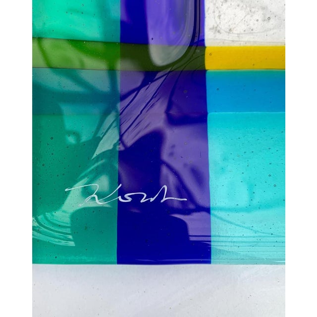 Vintage Danish Art Glass Bowl from Greve Glaskunst, 1980s For Sale - Image 15 of 18