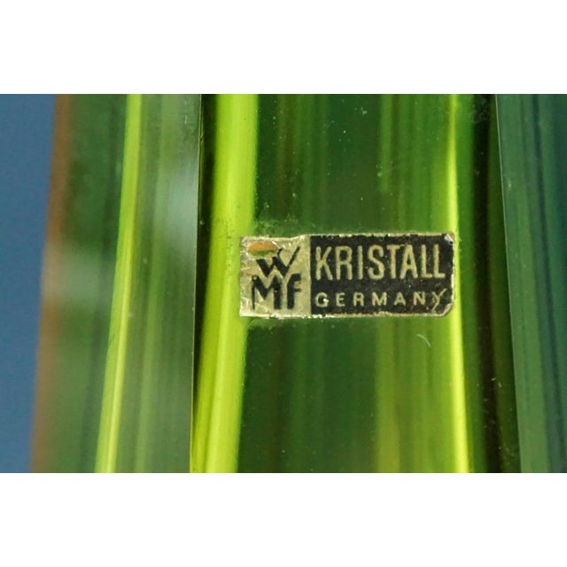 Vintage Green and Red Sommerso Glass Vase from WMF Ikora Krystall, German, 1960s For Sale - Image 9 of 18
