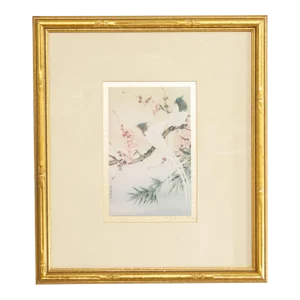 Chinese 20th C. White 'Eastern Song' Limited Edition Print, by Hung Chu Lee
