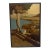 Vintage Italian Wood Marquetry Inlay Wall Art Coastal Village Scene Sorrento Plaque For Sale